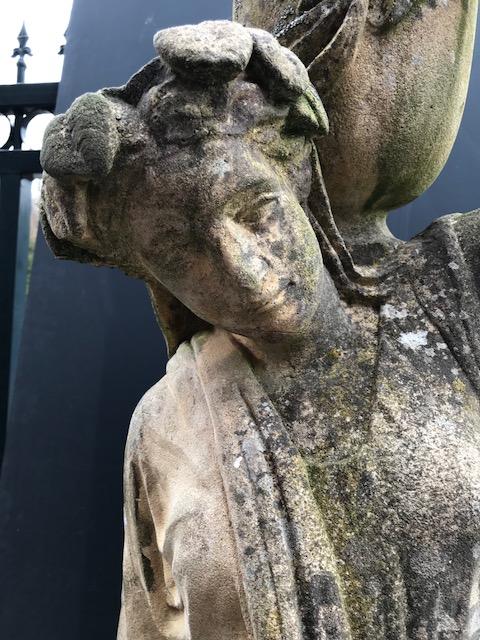 1  Hand Carved Sandstone Exceptional Garden Statue