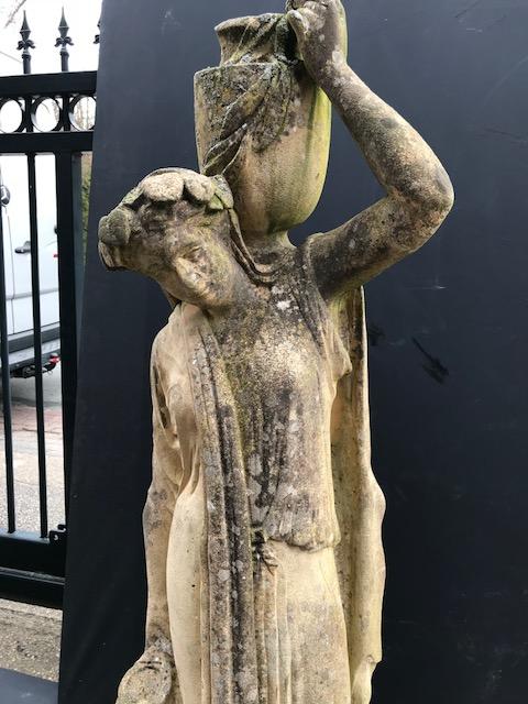 1  Hand Carved Sandstone Exceptional Garden Statue