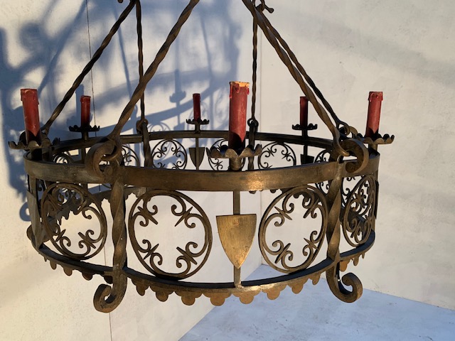 1  Hand Forged Iron Chandelier
