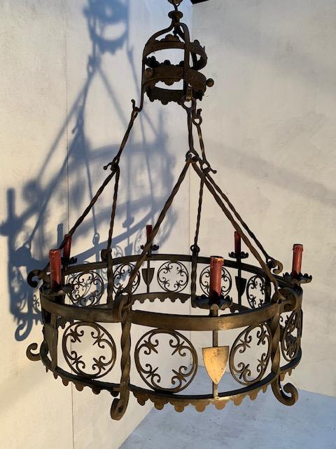 1  Hand Forged Iron Chandelier