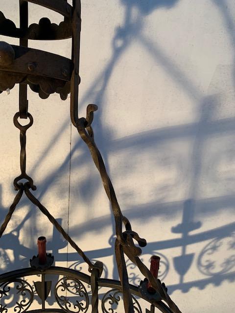 1  Hand Forged Iron Chandelier
