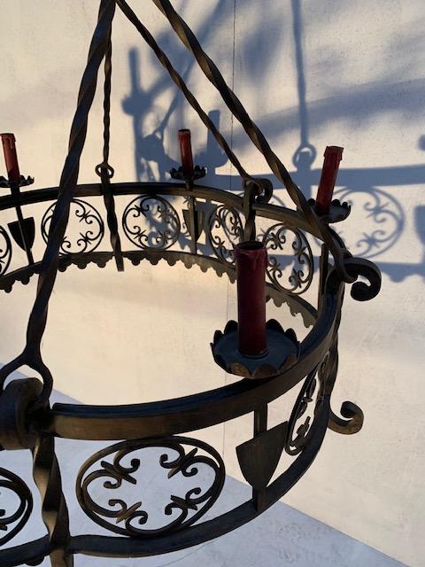 1  Hand Forged Iron Chandelier