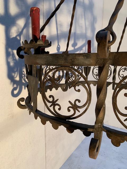 1  Hand Forged Iron Chandelier