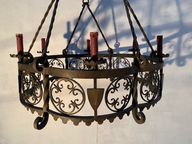1  Hand Forged Iron Chandelier