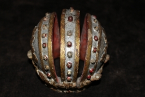 Handcarved Crown en wood polychrome, France 18 th century