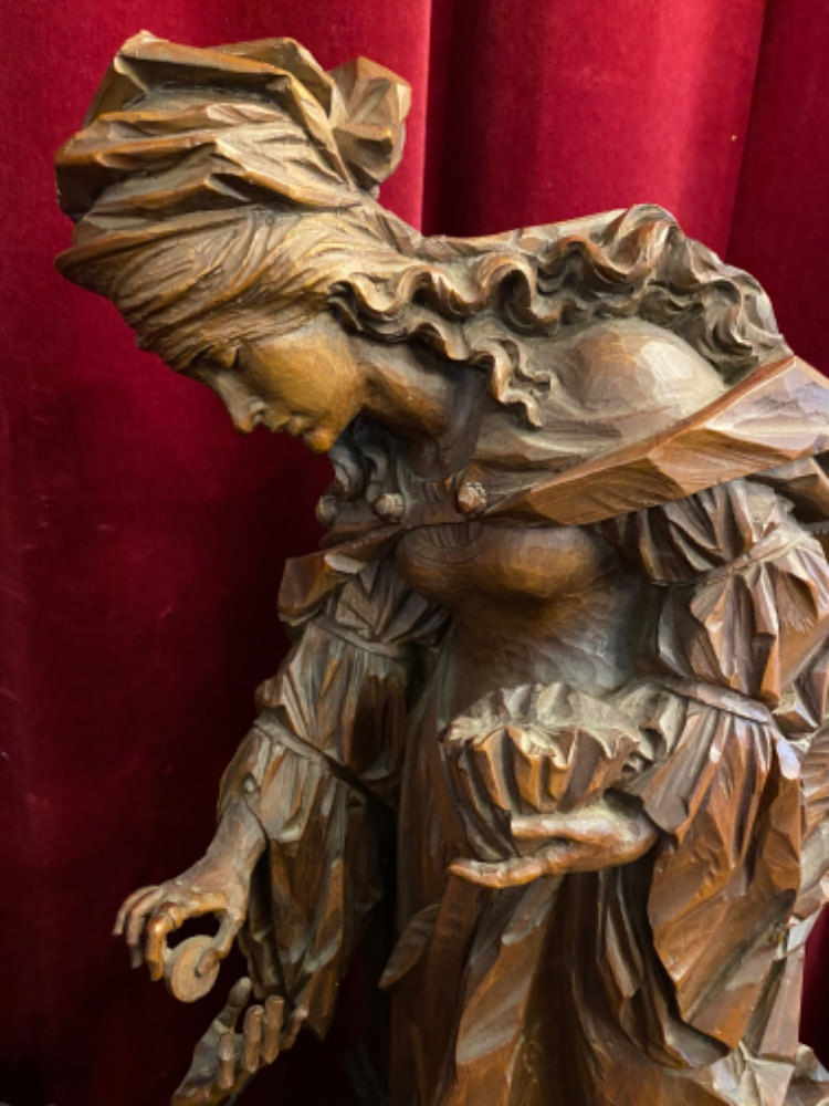 1  High Quality Fully Hand-Carved Imagination “St. Elizabeth Gives The Beggar Alms”