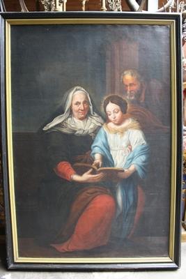 High Quality Painting St. Mary With St. Anne And Joachim Oil On Canvas en Oil on Canvas, Flemish