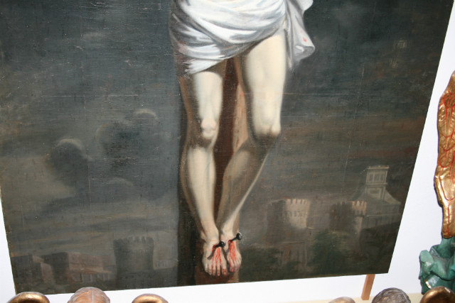 1  Historical “Rubens-School”  Altar - Piece , Painted On Linen By -Most Probably- Gaspar De Cra(E)Yer (Flemish Baroque Era Painter 1584-1669)  With The Help Of The Master P.P. Rubens;