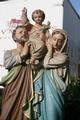 Holy Family  en Terra-Cotta polychrome, France 19th century