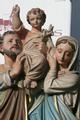 Holy Family  en Terra-Cotta polychrome, France 19th century