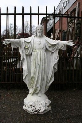 Holy Heart Statue en CAST IRON, France 19th century