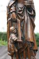 Holy Nun Or Abbess Statue en Terra - Cotta , Belgium  19 th century