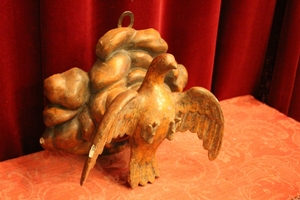 Holy Spirit - Dove  en totally hand - carved wood., Austria 17th century ( 1685 )