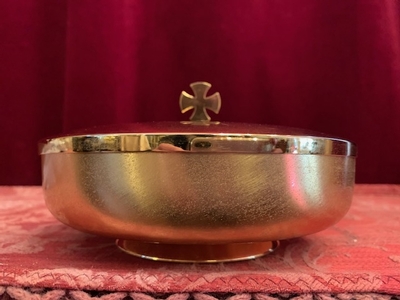 Host - Bowl en Brass / Gilt / Inside Gold, Belgium 20th century