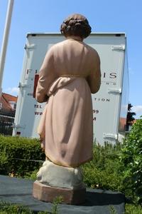 Jesus As Child Statue en plaster polychrome, Belgium 19th century