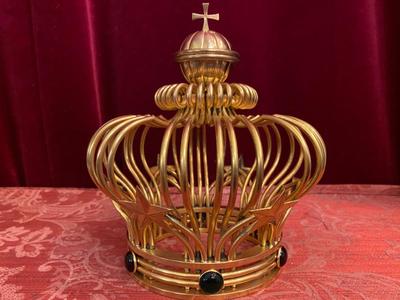 Crown style Jugendstil en Brass / Bronze / Gilt / Stones, Belgium 20 th century ( Anno 1920 )