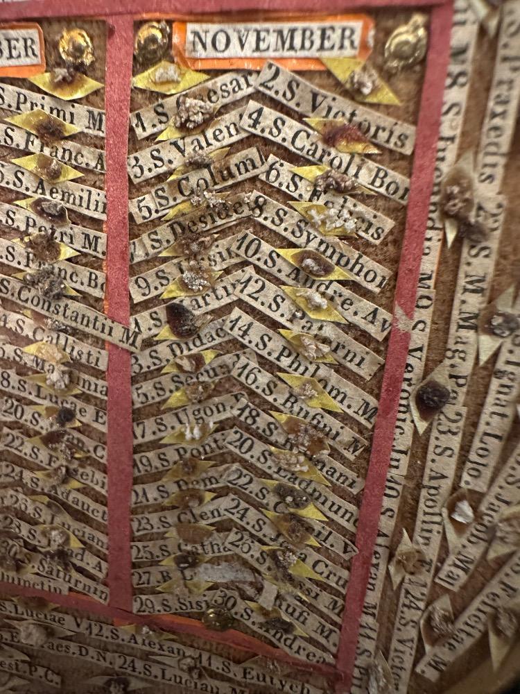 1  Kalendarium Sanctorum Totus Anni. Calendar With The Names And Relics Of Saints On Their Name Day For Every Day Of The Year.
