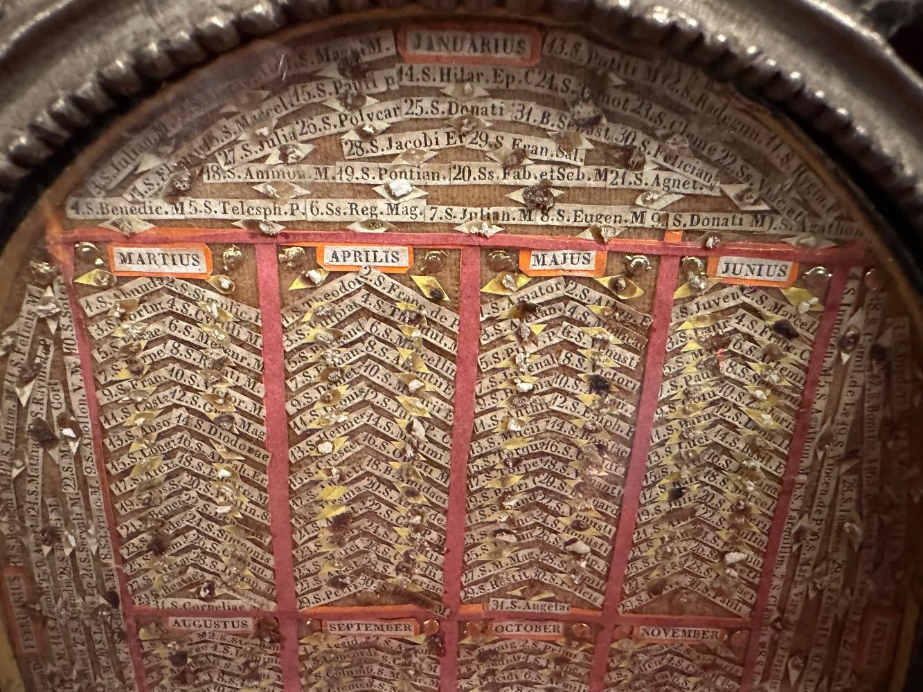 1  Kalendarium Sanctorum Totus Anni. Calendar With The Names And Relics Of Saints On Their Name Day For Every Day Of The Year.