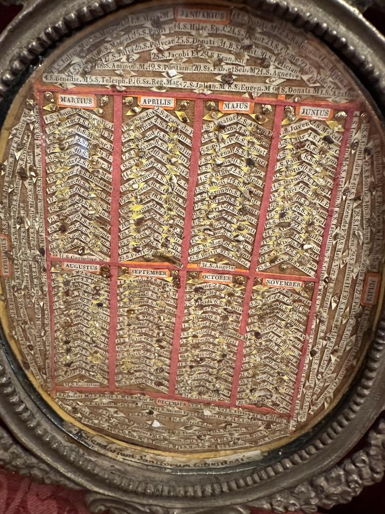 1  Kalendarium Sanctorum Totus Anni. Calendar With The Names And Relics Of Saints On Their Name Day For Every Day Of The Year.