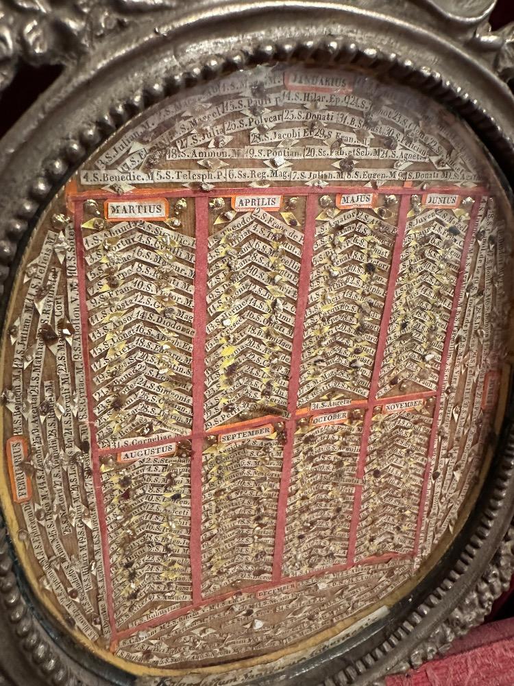 1  Kalendarium Sanctorum Totus Anni. Calendar With The Names And Relics Of Saints On Their Name Day For Every Day Of The Year.