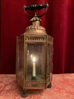 Lantern en Red Copper, Belgium 18 th century