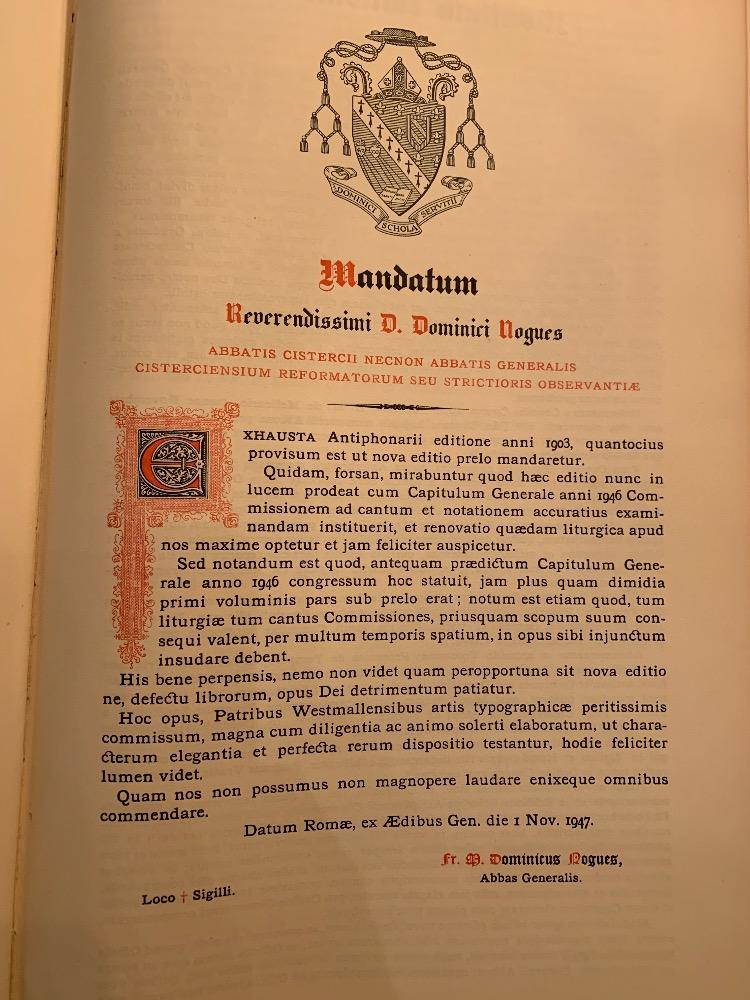 1  Large Antiphonarium Cisterciense In Perfect Condition Brass Locks And Applications