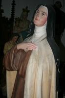 Large Statue Of The Kneeling St. Theresia Of Lisieux en plaster polychrome, France 19th century ( anno 1920 )