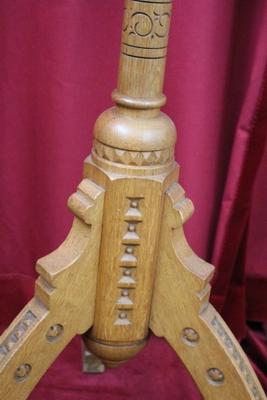 Lectern-Stand Rotating Top en Oak wood, Belgium 19th century (1920)