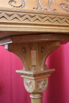 Lectern-Stand Rotating Top en Oak wood, Belgium 19th century (1920)