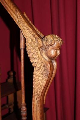 Library Staircase en Oak wood, Dutch 19th century