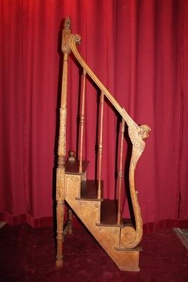 Library Staircase en Oak wood, Dutch 19th century