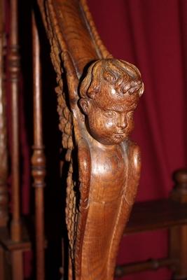 Library Staircase en Oak wood, Dutch 19th century