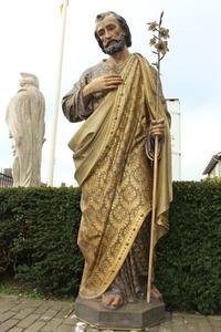 Life Size St. Josef By Mayer Munich en wood - pap polychrome, Germany 19th century ( 1920)