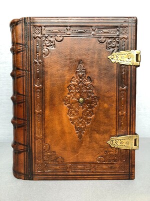 Luther Bible; Nicolaas Haas/Samuel Schoonwald 1725. Old & New Testament en Leather / Paper / Brass Locks, Amsterdam Netherlands  18 th century