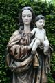 Maddona With Child en hand-carved wood polychrome, Dutch 17th century