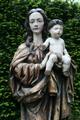 Maddona With Child en hand-carved wood polychrome, Dutch 17th century