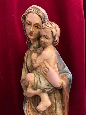 Madonna en wood polychrome, Southern Germany 20th century