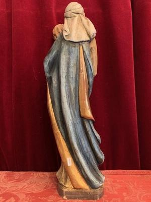 Madonna en wood polychrome, Southern Germany 20th century