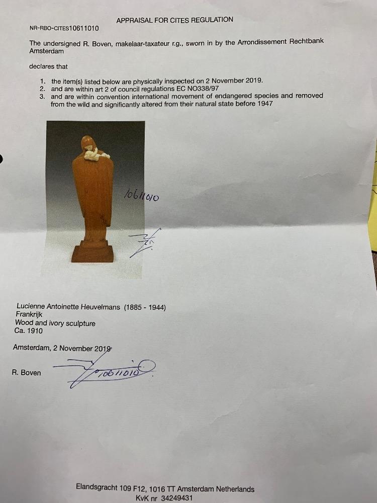 1  Madonna & Child  Made And Signed By The Famous Lucienne Heuvelmans