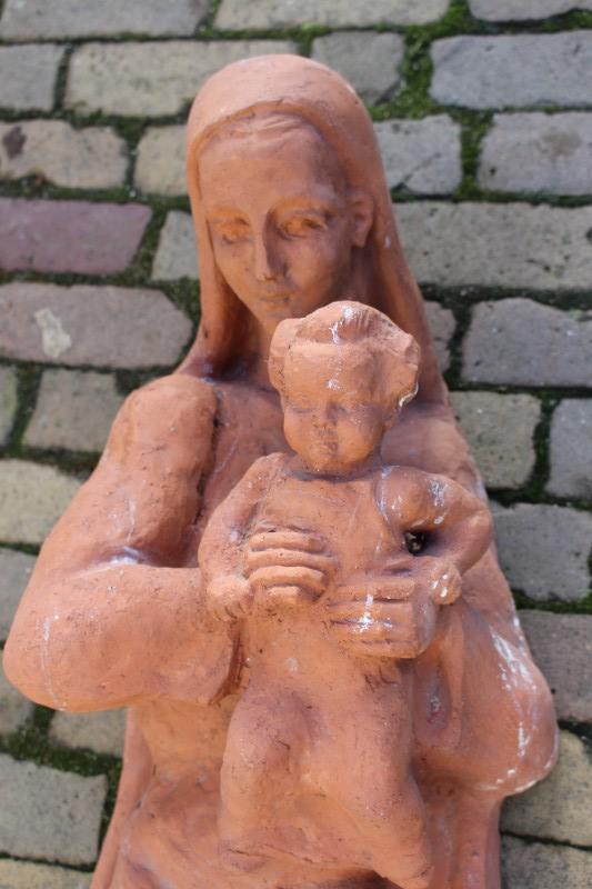 1  Madonna Signed By P. Rovers (1902 - 1995 ) Wall Statue. Weight 40 Kgs.