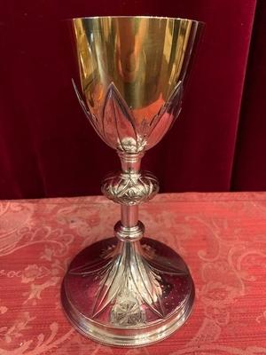 Matching Candle Sticks ( Altar - Set ) Height Without Pin. en Full Silver / Polished and Varnished, Belgium 19th century