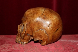 Memento Mori en hand-carved wood, Belgium