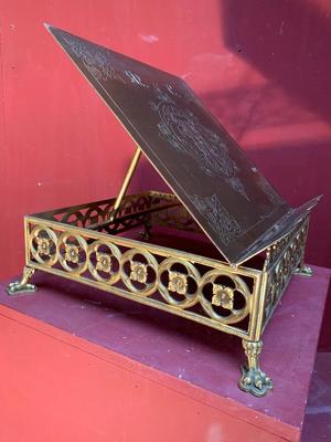 Missal Stand Adjustable en Brass / Bronze / Gilt, France 19th century ( anno 1875 )