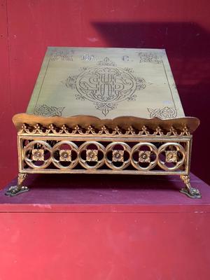 Missal Stand Adjustable en Brass / Bronze / Gilt, France 19th century ( anno 1875 )