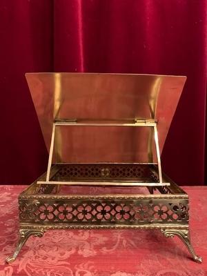 Missal Stand Adjustable en Brass / Polished / New Varnished , France 19th century ( anno 1890 )