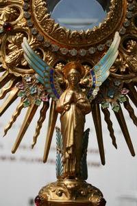 Monstrance en BRASS ENAMEL, France 19th century