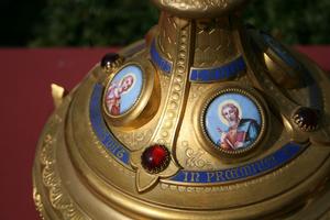 Monstrance en BRASS ENAMEL, France 19th century