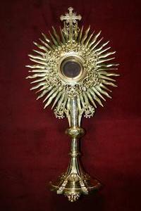 Monstrance en BRASS / ENAMEL, France 19th century