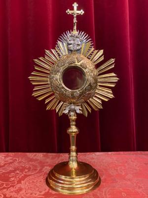 Monstrance en Brass / Bronze / Polished and Varnished, Belgium  19 th century