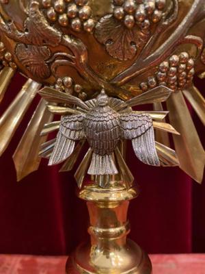 Monstrance en Brass / Bronze / Polished and Varnished, Belgium  19 th century